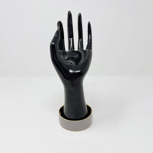 J Crew Chunky Bangle Bracelet Gray Gold Tone 1" Wide Statement Fashion Costume - Picture 2 of 9